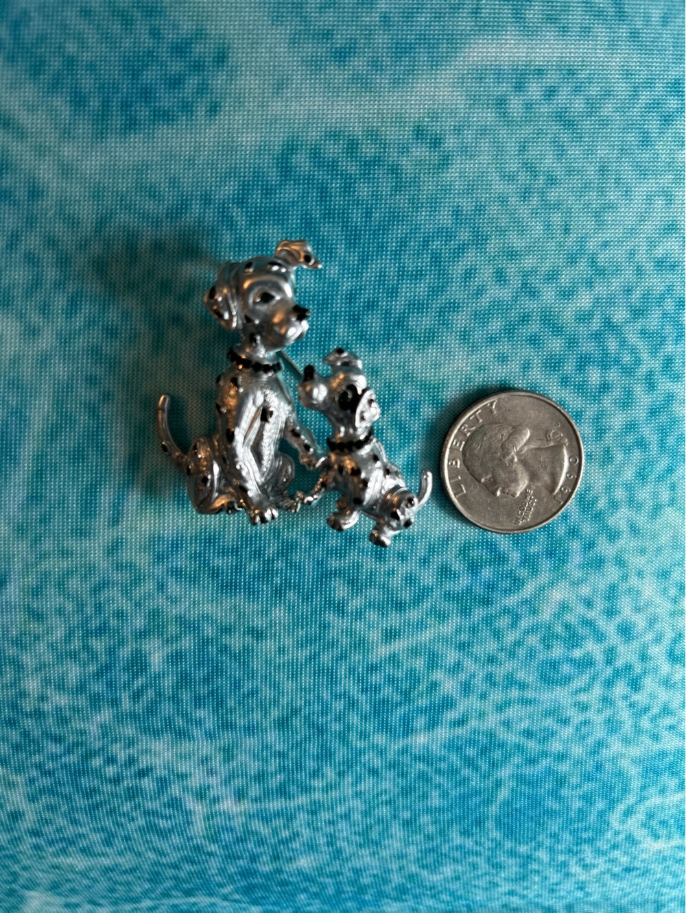 Silver Mom & Puppy Family Charm Pendant - Silver Tone Fl1